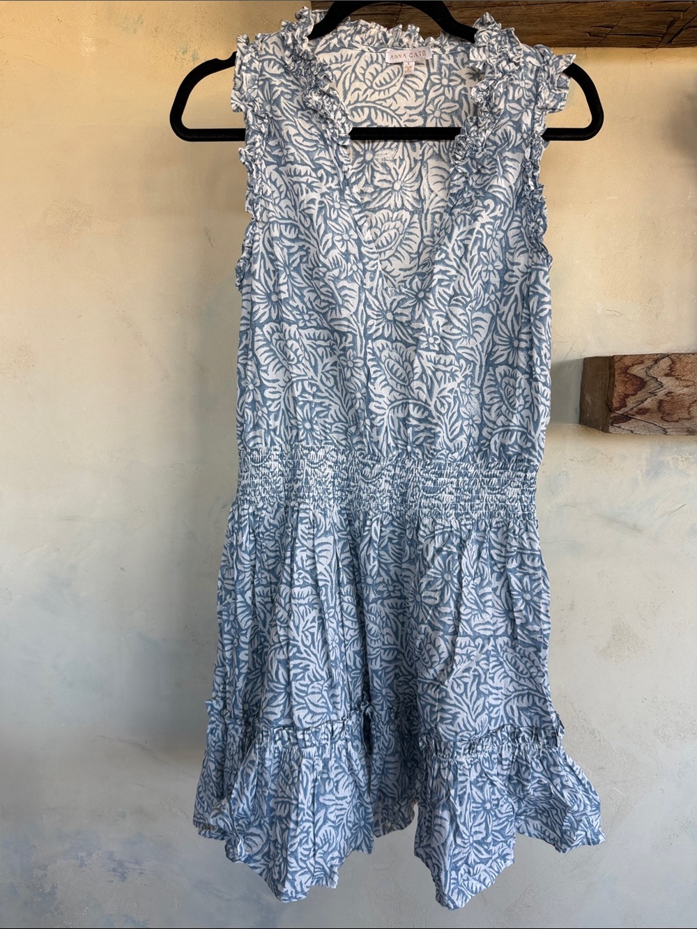 Anna Cate Blue and White Cotton Dress